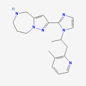 2-{1-[1-methyl-2-(3-methyl-2-pyridinyl)ethyl]-1H-imidazol-2-yl}-5,6,7,8-tetrahydro-4H-pyrazolo[1,5-a][1,4]diazepine dihydrochloride