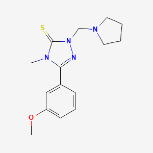 5-(3-methoxyphenyl)-4-methyl-2-(1-pyrrolidinylmethyl)-2,4-dihydro-3H-1,2,4-triazole-3-thione