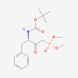 molecular formula C17H26NO6P B558021 Dimethyl((3S)-4-phenyl-3-(Boc-amino)-2-oxobutyl)phosphonate CAS No. 176504-90-8