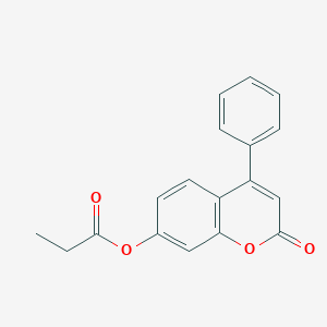 molecular formula C18H14O4 B5580221 2-oxo-4-phenyl-2H-chromen-7-yl propionate 