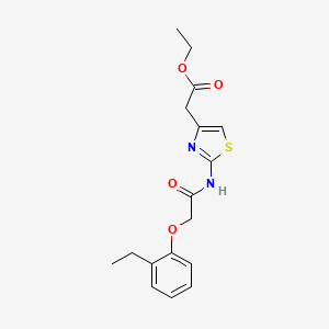 molecular formula C17H20N2O4S B5580234 ethyl (2-{[(2-ethylphenoxy)acetyl]amino}-1,3-thiazol-4-yl)acetate 