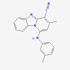 3-methyl-1-[(3-methylphenyl)amino]pyrido[1,2-a]benzimidazole-4-carbonitrile