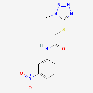 2-[(1-methyl-1H-tetrazol-5-yl)thio]-N-(3-nitrophenyl)acetamide