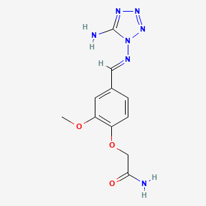 2-(4-{[(5-amino-1H-tetrazol-1-yl)imino]methyl}-2-methoxyphenoxy)acetamide