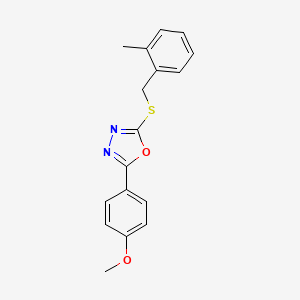 2-(4-methoxyphenyl)-5-[(2-methylbenzyl)thio]-1,3,4-oxadiazole