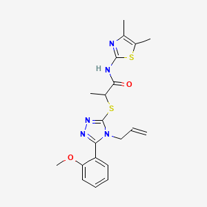 2-{[4-allyl-5-(2-methoxyphenyl)-4H-1,2,4-triazol-3-yl]thio}-N-(4,5-dimethyl-1,3-thiazol-2-yl)propanamide