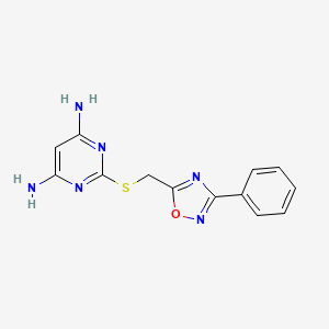 2-{[(3-phenyl-1,2,4-oxadiazol-5-yl)methyl]thio}-4,6-pyrimidinediamine