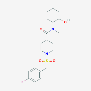 1-[(4-fluorobenzyl)sulfonyl]-N-(2-hydroxycyclohexyl)-N-methyl-4-piperidinecarboxamide