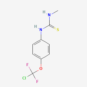 molecular formula C9H9ClF2N2OS B5580378 N-{4-[chloro(difluoro)methoxy]phenyl}-N'-methylthiourea 