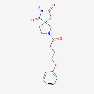 molecular formula C17H20N2O4 B5580404 7-(4-phenoxybutanoyl)-2,7-diazaspiro[4.4]nonane-1,3-dione 