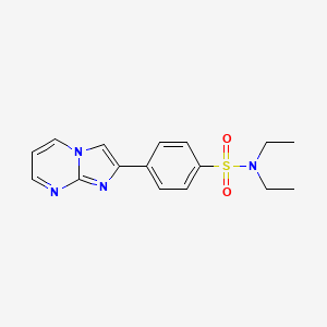 molecular formula C16H18N4O2S B5580411 N,N-二乙基-4-咪唑并[1,2-a]嘧啶-2-基苯磺酰胺 