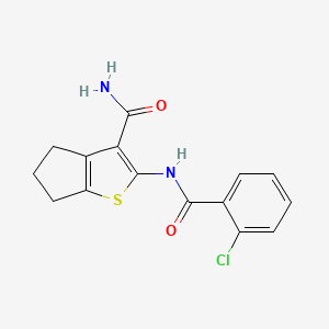 2-[(2-chlorobenzoyl)amino]-5,6-dihydro-4H-cyclopenta[b]thiophene-3-carboxamide