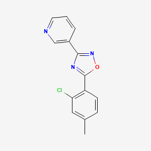 3-[5-(2-chloro-4-methylphenyl)-1,2,4-oxadiazol-3-yl]pyridine