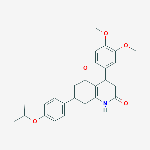 4-(3,4-dimethoxyphenyl)-7-(4-isopropoxyphenyl)-4,6,7,8-tetrahydro-2,5(1H,3H)-quinolinedione