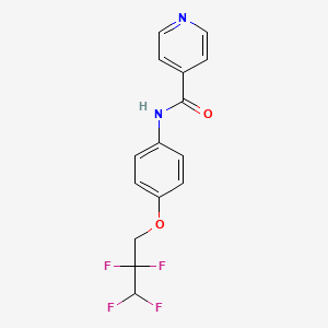 molecular formula C15H12F4N2O2 B5580439 N-[4-(2,2,3,3-四氟丙氧基)苯基]异烟酰胺 CAS No. 303019-49-0