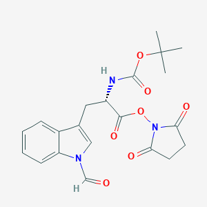 molecular formula C21H23N3O7 B558046 Boc-trp(for)-osu CAS No. 70601-13-7