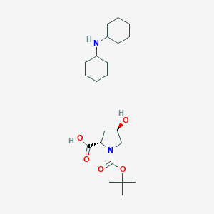 B558047 1,2-Pyrrolidinedicarboxylic acid, 4-hydroxy-, 1-(1,1-dimethylethyl) ester, (2S,4R)-, compd. with N-cyclohexylcyclohexanamine (1:1) CAS No. 21157-12-0