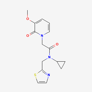 N-cyclopropyl-2-(3-methoxy-2-oxopyridin-1(2H)-yl)-N-(1,3-thiazol-2-ylmethyl)acetamide