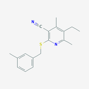 5-ethyl-4,6-dimethyl-2-[(3-methylbenzyl)thio]nicotinonitrile