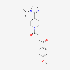 4-[4-(1-isopropyl-1H-imidazol-2-yl)piperidin-1-yl]-1-(4-methoxyphenyl)-4-oxobutan-1-one