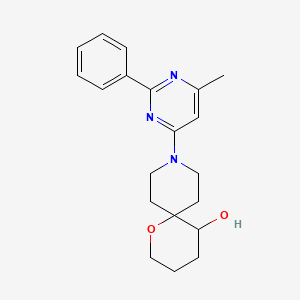 9-(6-methyl-2-phenylpyrimidin-4-yl)-1-oxa-9-azaspiro[5.5]undecan-5-ol