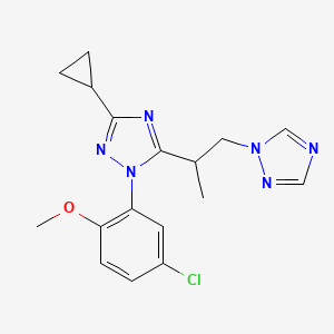 1-(5-chloro-2-methoxyphenyl)-3-cyclopropyl-5-[1-methyl-2-(1H-1,2,4-triazol-1-yl)ethyl]-1H-1,2,4-triazole