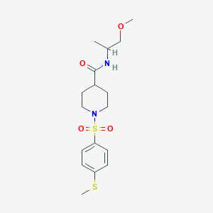 N-(2-methoxy-1-methylethyl)-1-{[4-(methylthio)phenyl]sulfonyl}-4-piperidinecarboxamide