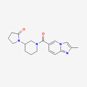 1-{1-[(2-methylimidazo[1,2-a]pyridin-6-yl)carbonyl]piperidin-3-yl}pyrrolidin-2-one