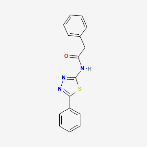 molecular formula C16H13N3OS B5580603 2-苯基-N-(5-苯基-1,3,4-噻二唑-2-基)乙酰胺 