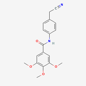 molecular formula C18H18N2O4 B5580622 N-[4-(cyanomethyl)phenyl]-3,4,5-trimethoxybenzamide 