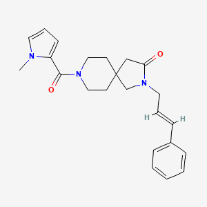 molecular formula C23H27N3O2 B5580653 8-[(1-methyl-1H-pyrrol-2-yl)carbonyl]-2-[(2E)-3-phenyl-2-propen-1-yl]-2,8-diazaspiro[4.5]decan-3-one 