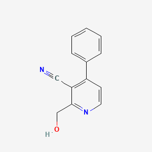 molecular formula C13H10N2O B5580715 2-(羟甲基)-4-苯基烟腈 