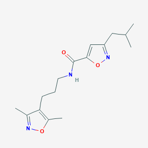 molecular formula C16H23N3O3 B5580723 N-[3-(3,5-二甲基-4-异恶唑基)丙基]-3-异丁基-5-异恶唑甲酰胺 