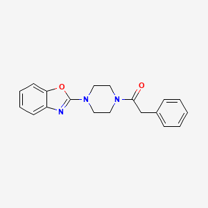 molecular formula C19H19N3O2 B5580747 2-[4-(苯乙酰基)哌嗪-1-基]-1,3-苯并恶唑 