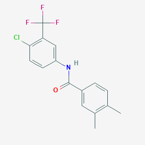 N-[4-chloro-3-(trifluoromethyl)phenyl]-3,4-dimethylbenzamide