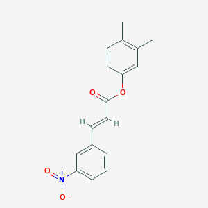 molecular formula C17H15NO4 B5580773 3,4-dimethylphenyl 3-(3-nitrophenyl)acrylate 