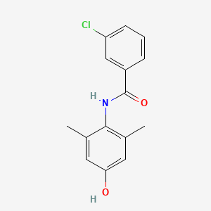 molecular formula C15H14ClNO2 B5580786 3-chloro-N-(4-hydroxy-2,6-dimethylphenyl)benzamide 