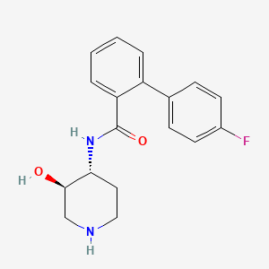 4'-fluoro-N-[rel-(3R,4R)-3-hydroxy-4-piperidinyl]-2-biphenylcarboxamide hydrochloride