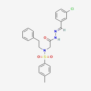 N-{2-[2-(3-chlorobenzylidene)hydrazino]-2-oxoethyl}-4-methyl-N-(2-phenylethyl)benzenesulfonamide