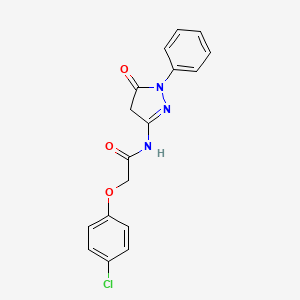 2-(4-chlorophenoxy)-N-(5-oxo-1-phenyl-4,5-dihydro-1H-pyrazol-3-yl)acetamide