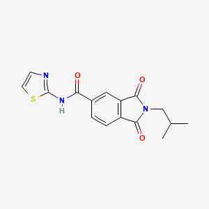 molecular formula C16H15N3O3S B5580881 2-异丁基-1,3-二氧代-N-1,3-噻唑-2-基-5-异吲哚啉甲酰胺 CAS No. 5963-29-1