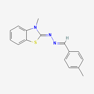 4-methylbenzaldehyde (3-methyl-1,3-benzothiazol-2(3H)-ylidene)hydrazone