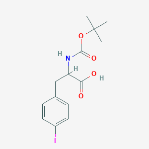 molecular formula C14H18INO4 B558093 3-(4-碘苯基)-2-[(2-甲基丙烷-2-基)氧羰基氨基]丙酸 CAS No. 103882-09-3