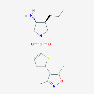 (3R*,4S*)-1-{[5-(3,5-dimethylisoxazol-4-yl)-2-thienyl]sulfonyl}-4-propylpyrrolidin-3-amine