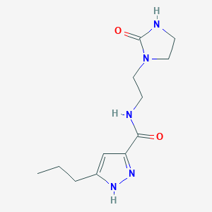 N-[2-(2-oxo-1-imidazolidinyl)ethyl]-3-propyl-1H-pyrazole-5-carboxamide