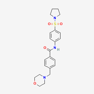 4-(4-morpholinylmethyl)-N-[4-(1-pyrrolidinylsulfonyl)phenyl]benzamide