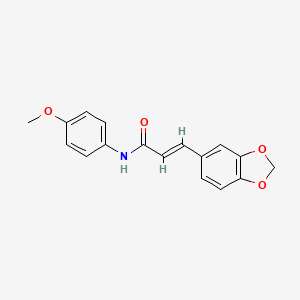 molecular formula C17H15NO4 B5580995 3-(1,3-benzodioxol-5-yl)-N-(4-methoxyphenyl)acrylamide 