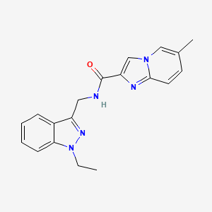 molecular formula C19H19N5O B5581006 N-[(1-ethyl-1H-indazol-3-yl)methyl]-6-methylimidazo[1,2-a]pyridine-2-carboxamide 