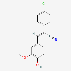 molecular formula C16H12ClNO2 B5581012 2-(4-氯苯基)-3-(4-羟基-3-甲氧基苯基)丙烯腈 