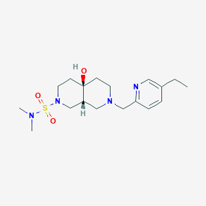 (4aR*,8aR*)-7-[(5-ethylpyridin-2-yl)methyl]-4a-hydroxy-N,N-dimethyloctahydro-2,7-naphthyridine-2(1H)-sulfonamide